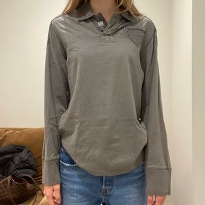 Grey Collar Shirt
